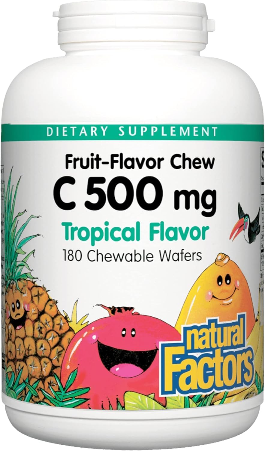 Foto 2 pulgar | Vitamina C Natural Factors Masticable, 500 Mg Para Niños, 180 Unidades - Venta Internacional.