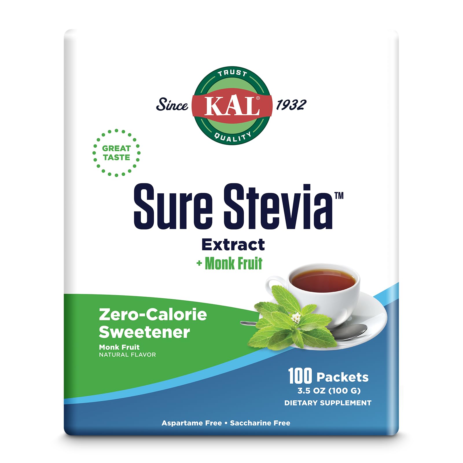 Foto 2 pulgar | Edulcorante Kal Sure Stevia Plus Monk Fruit, 100 Paquetes De 100 Ml - Venta Internacional.