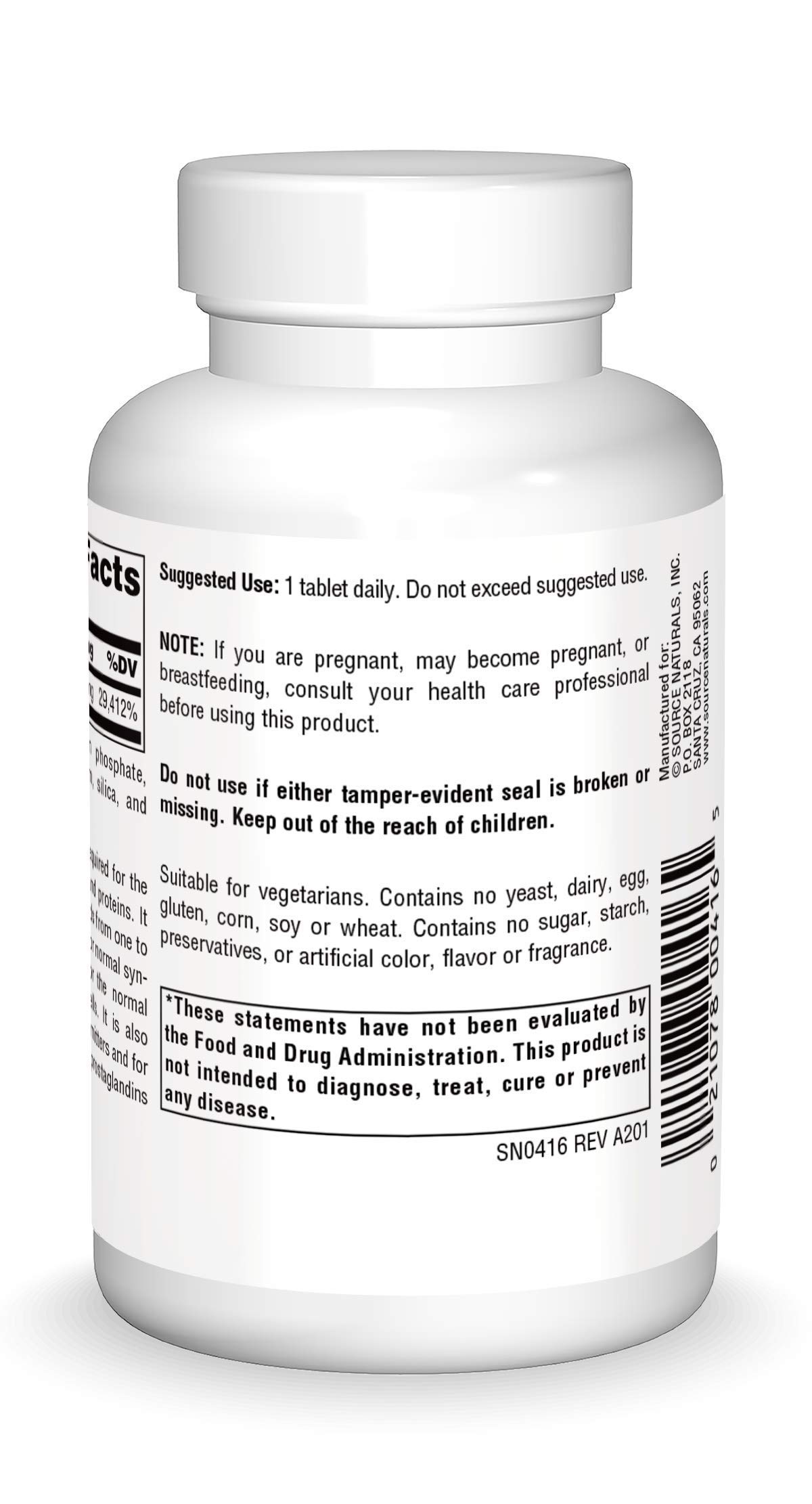 Foto 3 pulgar | Suplemento De Vitamina B-6 Source Naturals 500 Mg 100 Comprimidos - Venta Internacional.
