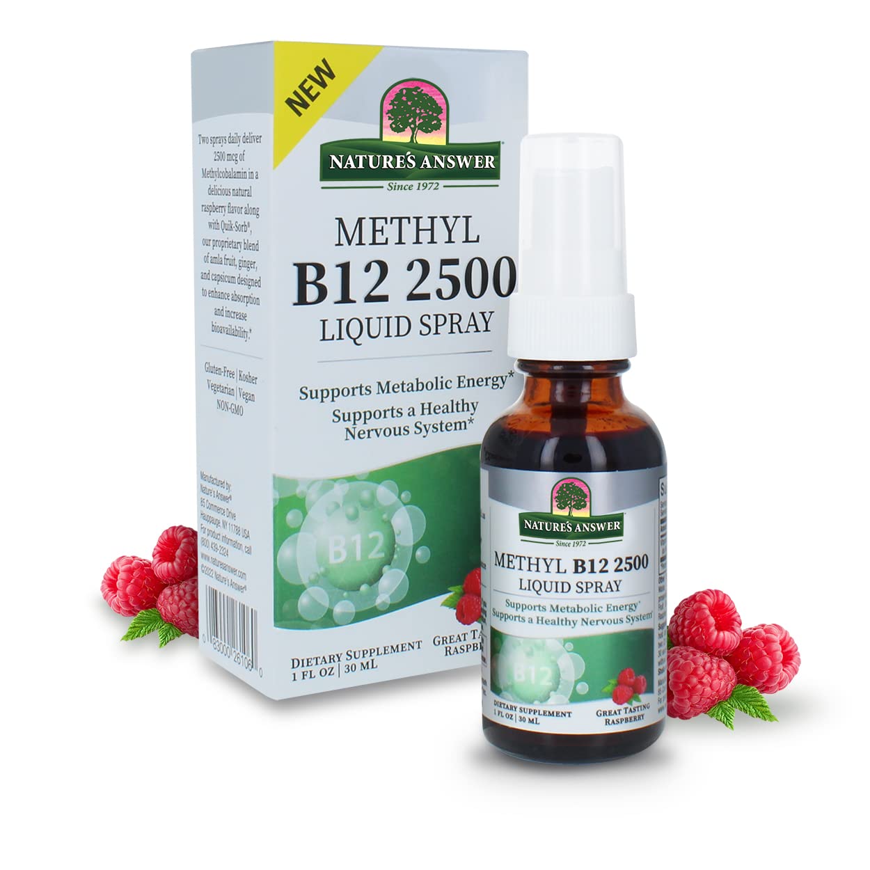 Foto 2 pulgar | Spray De Vitamina B12 Nature's Answer, Metil B12, 2500 Mcg - Venta Internacional.