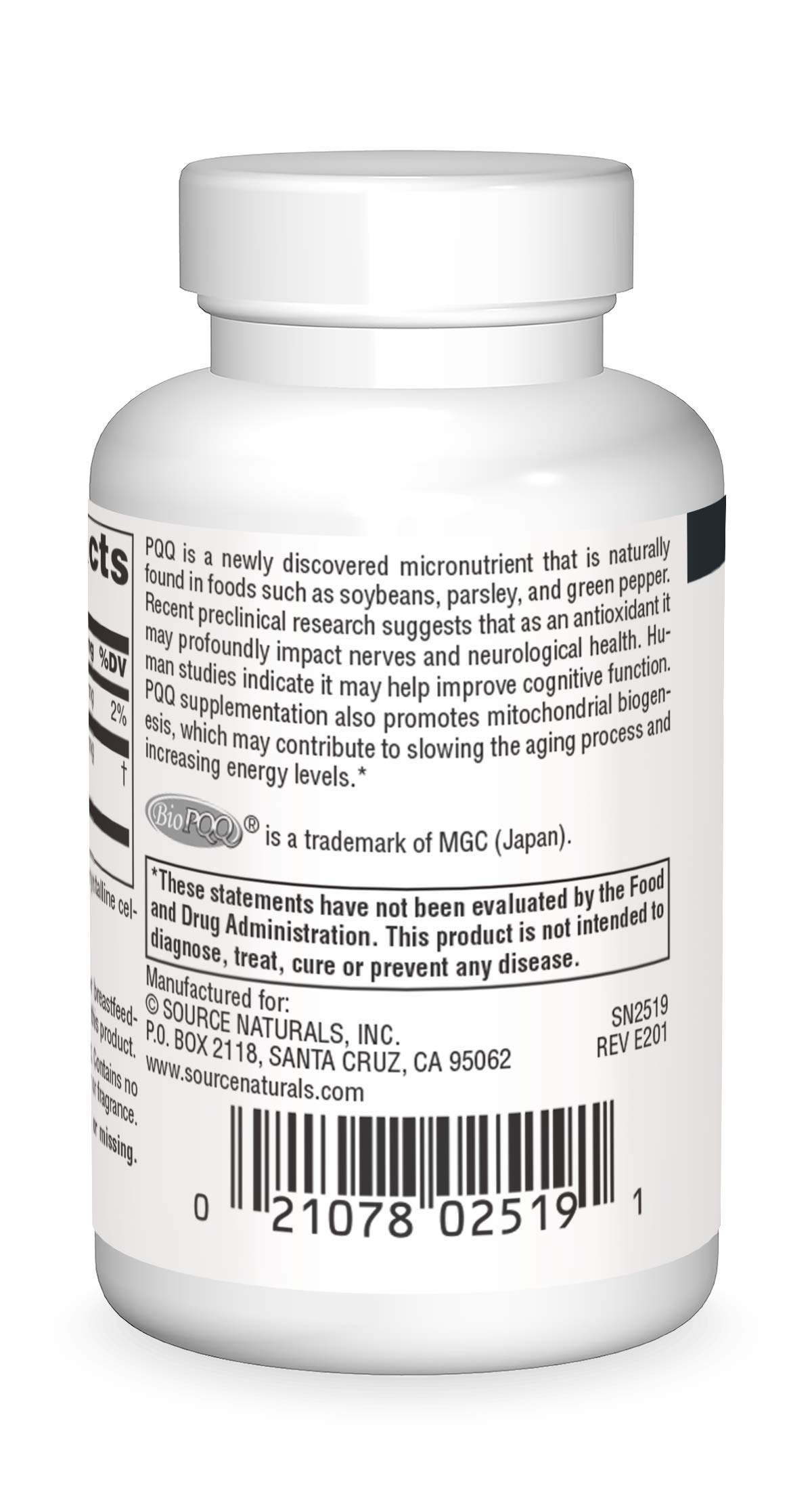 Foto 3 pulgar | Suplemento Source Naturals Pqq Mind 60 Comprimidos - Venta Internacional.
