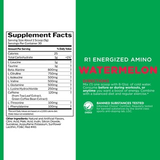 Foto 6 | Regla De Suplemento 1: Proteínas, Amino, Sandía Energizada, 30 Porciones - Venta Internacional.