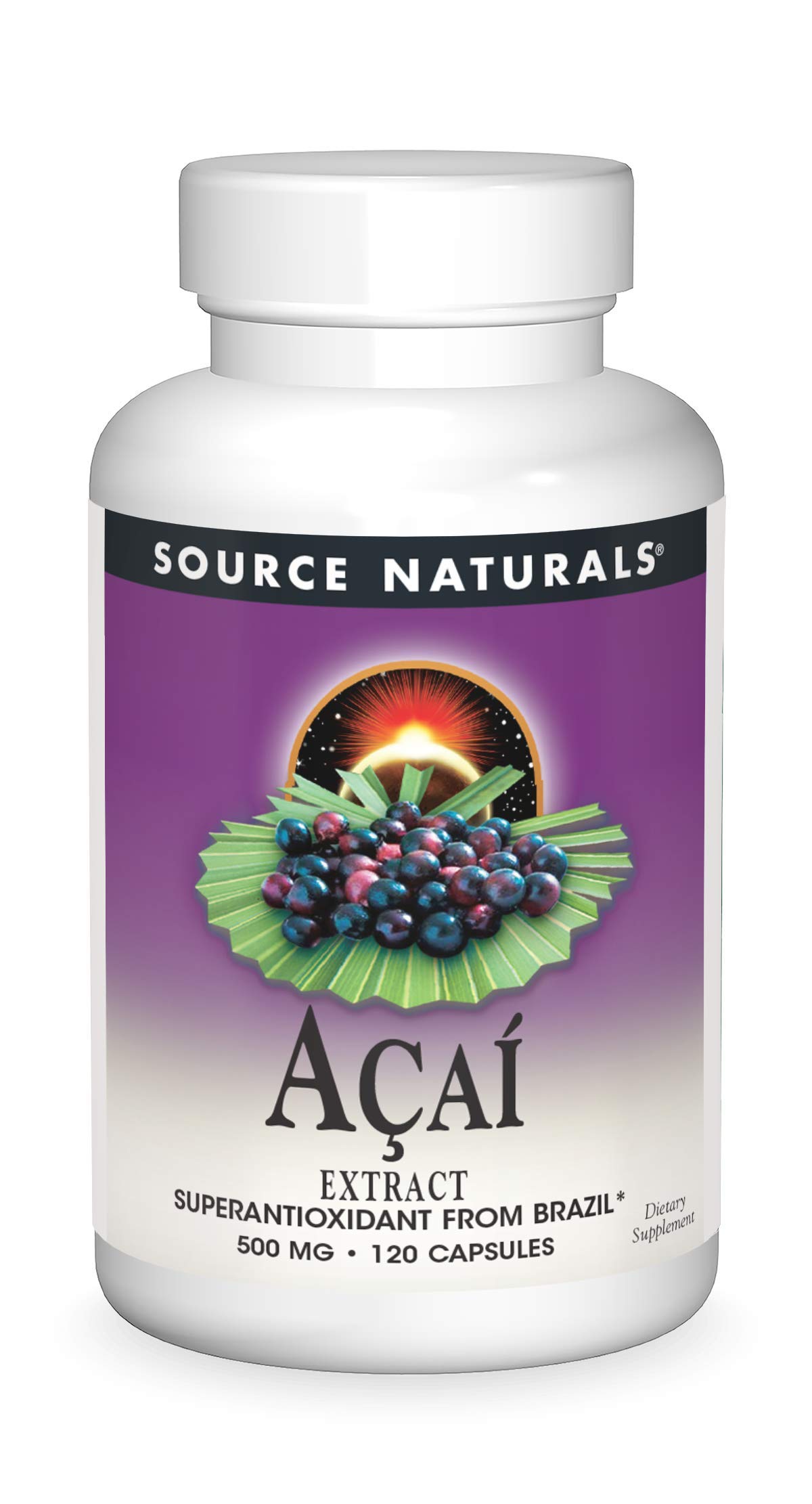 Foto 2 pulgar | Extracto De Acai De Supplement Source Naturals, 500 Mg, Cápsula X120 - Venta Internacional.