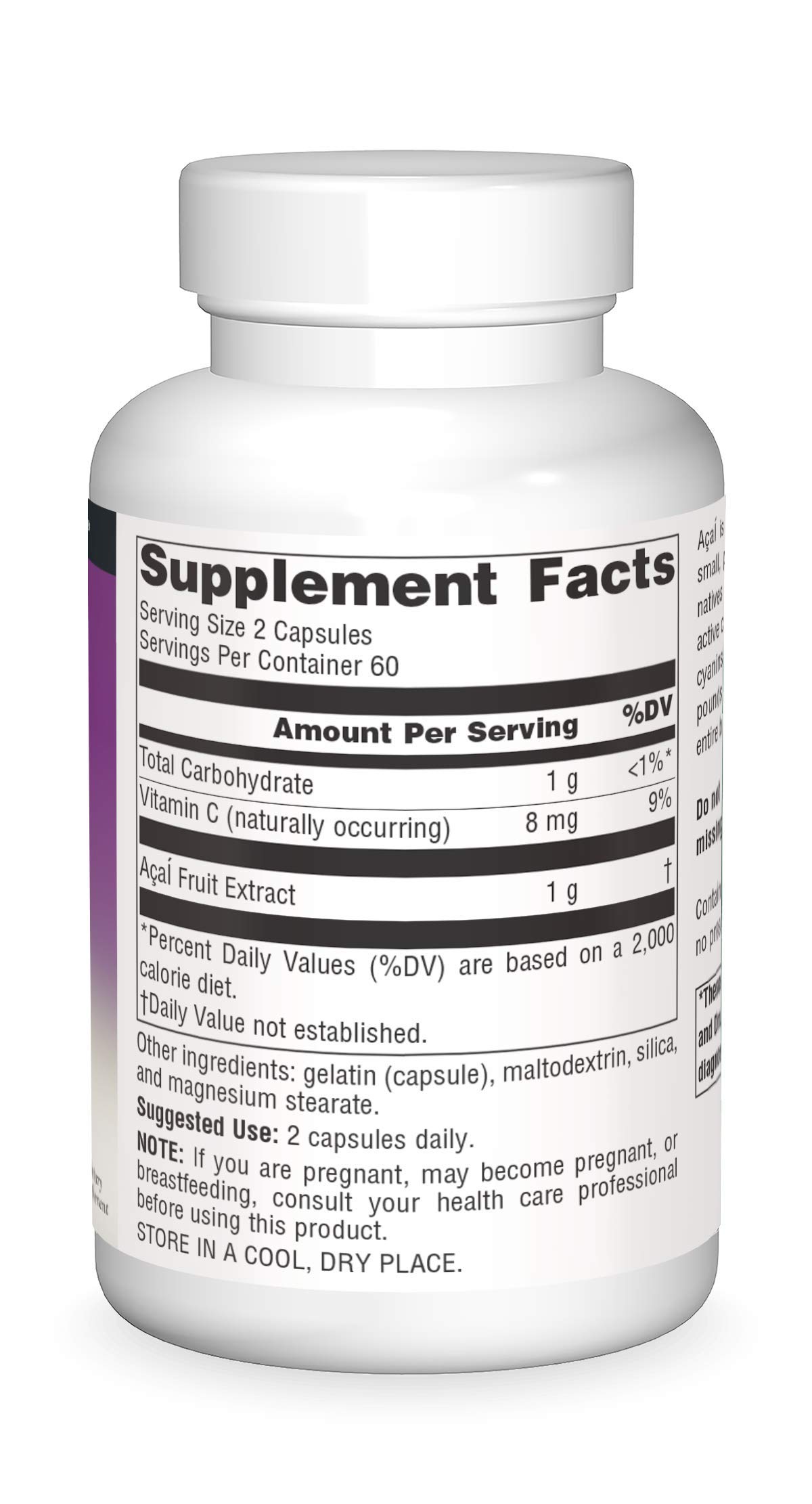 Foto 3 pulgar | Extracto De Acai De Supplement Source Naturals, 500 Mg, Cápsula X120 - Venta Internacional.