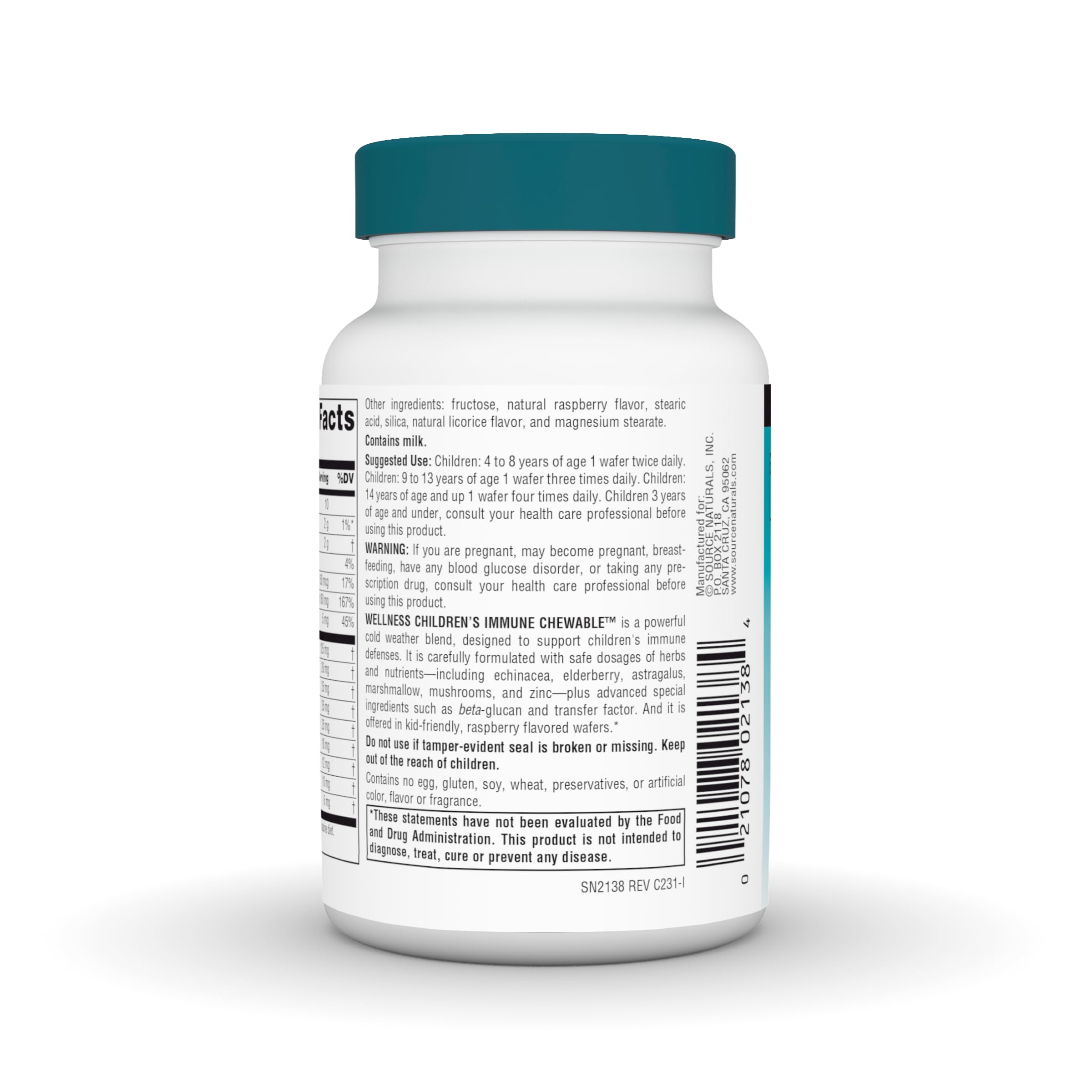 Foto 4 pulgar | Supplement Source Naturals Wellness Children's Immune Masticable - Venta Internacional.