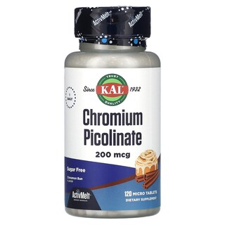Foto 1 | Suplemento Kal De Picolinato De Cromo 200 Mcg 120 Tabletas - Venta Internacional.