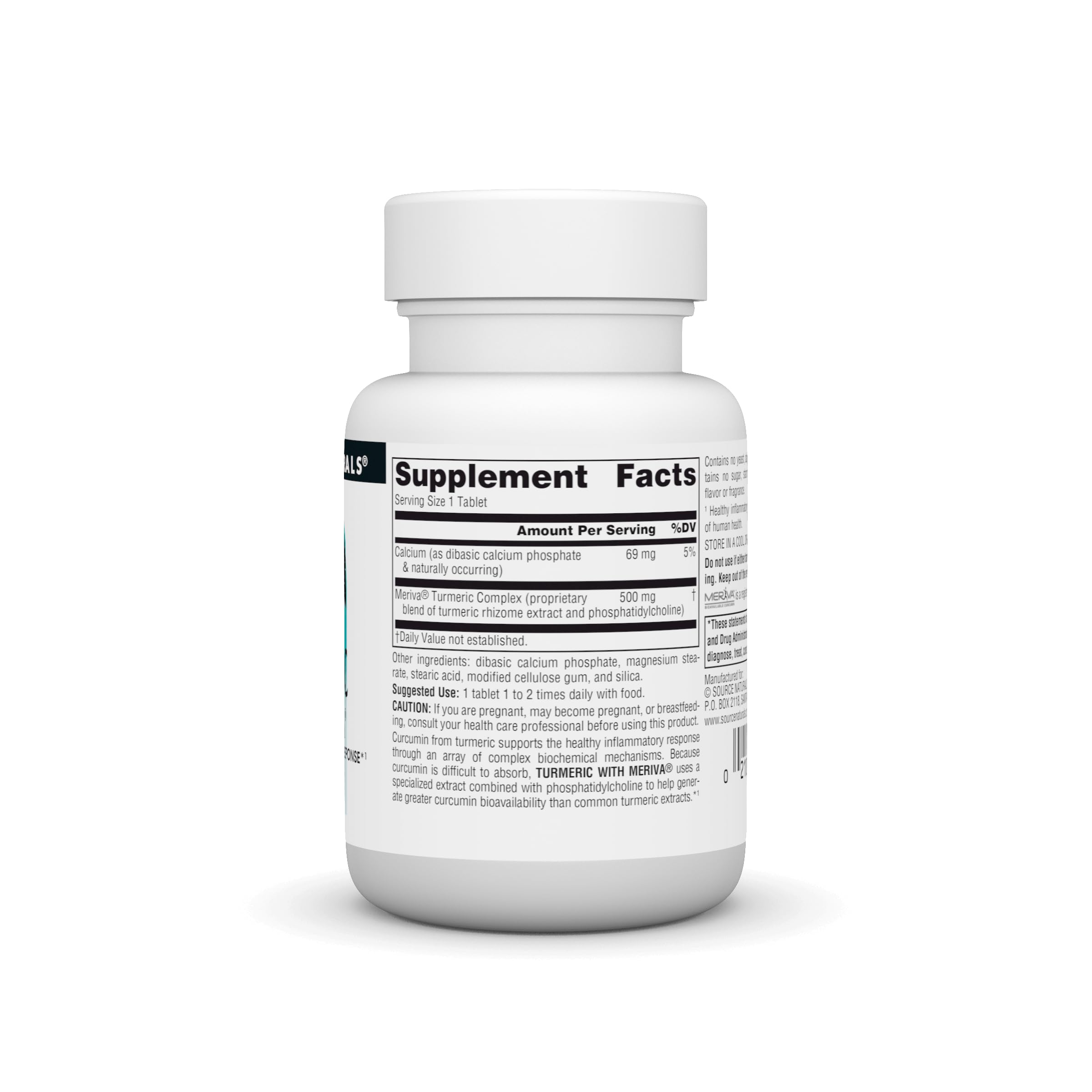 Foto 3 pulgar | Suplemento De Cúrcuma Source Naturals Con Meriva 500 Mg - 30 Comprimidos - Venta Internacional.