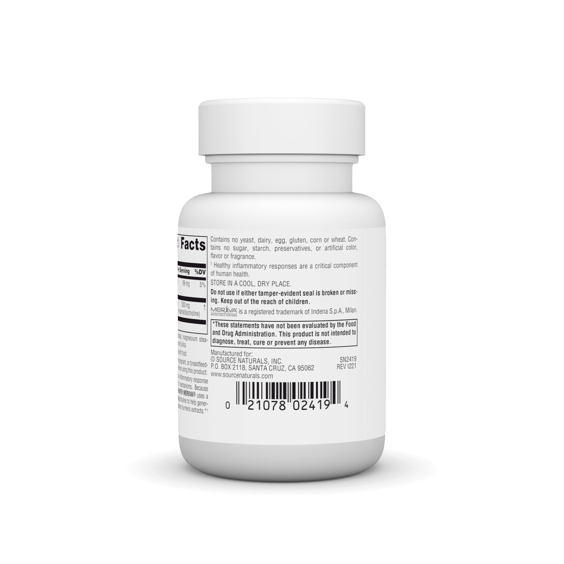 Foto 4 pulgar | Suplemento De Cúrcuma Source Naturals Con Meriva 500 Mg - 30 Comprimidos - Venta Internacional.