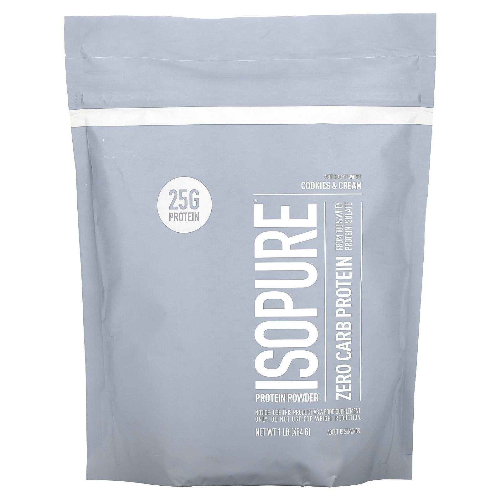 Foto 2 pulgar | Proteína En Polvo Isopure Zero Carb Cookies & Cream 454 G - Venta Internacional.