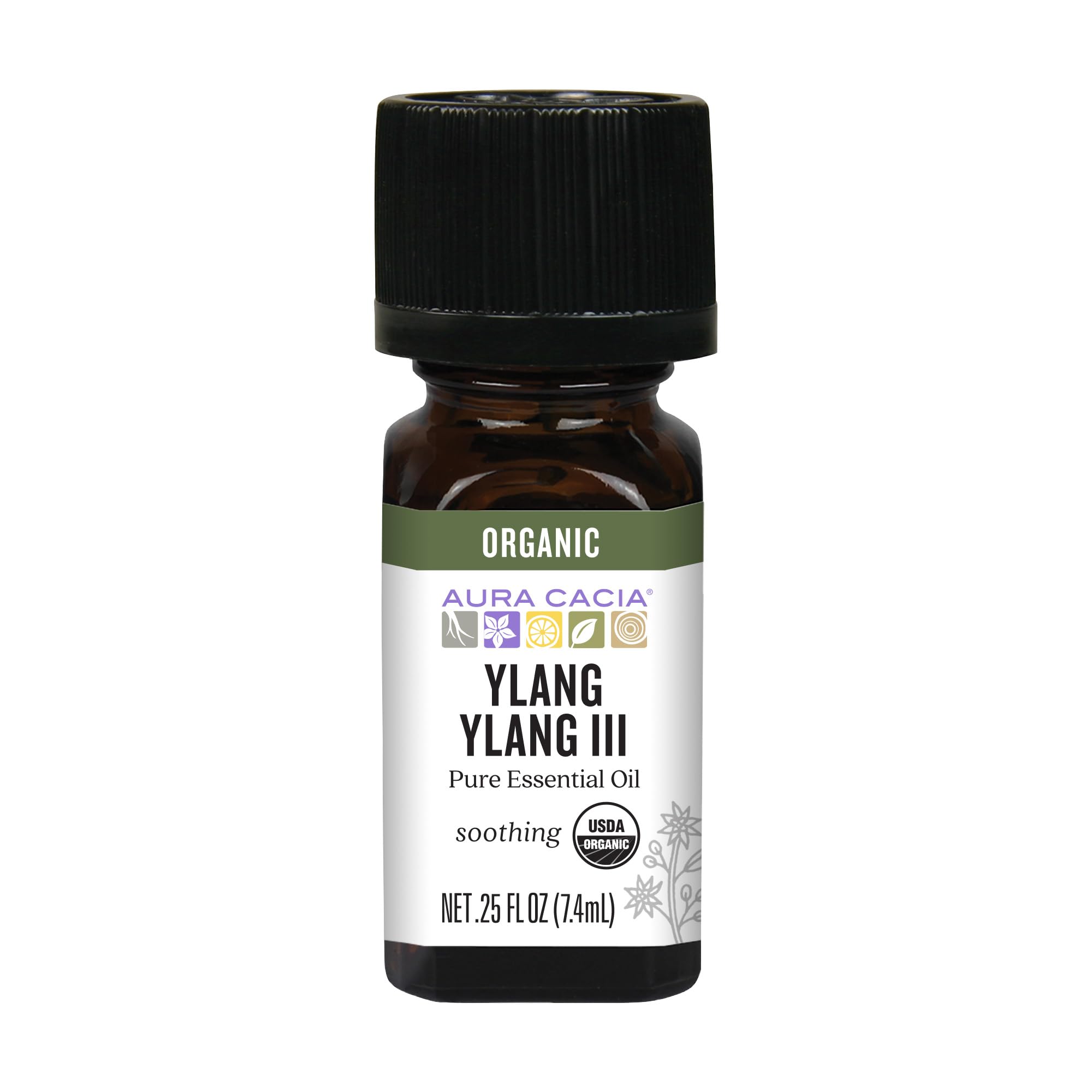 Foto 2 pulgar | Aceite Esencial Aura Cacia Ylang Ylang Iii, 7,4 Ml, Certificado Orgánico - Venta Internacional.