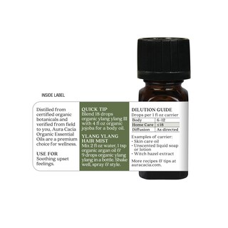 Foto 2 | Aceite Esencial Aura Cacia Ylang Ylang Iii, 7,4 Ml, Certificado Orgánico - Venta Internacional.