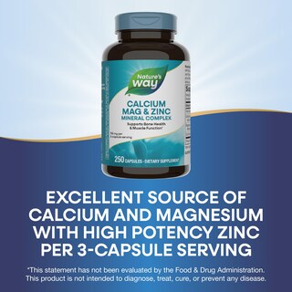 Foto 4 | Suplemento Nature's Way De Calcio-magnesio-zinc 250 Cápsulas - Venta Internacional.