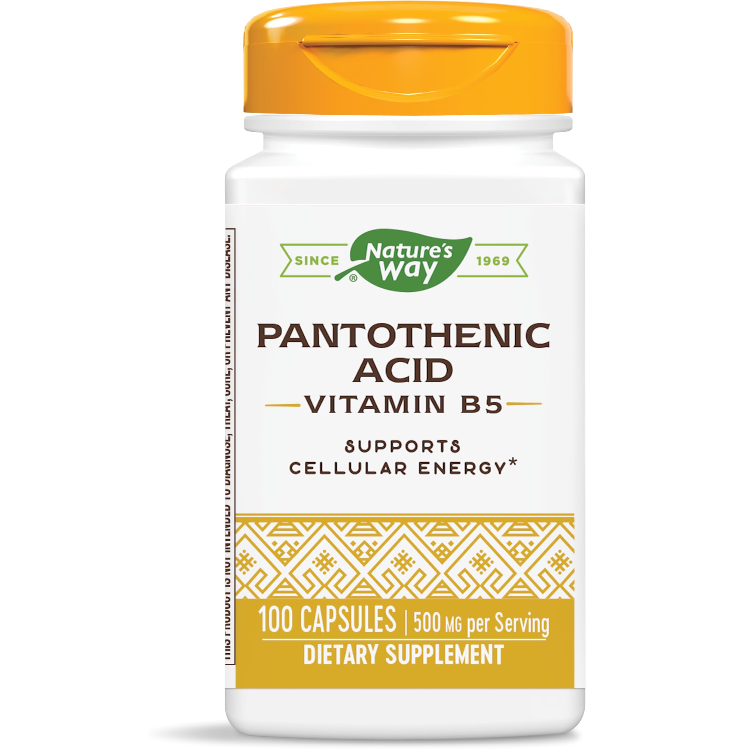 Foto 1 | Suplemento De Ácido Pantoténico Nature's Way 500 Mg 100 Cápsulas - Venta Internacional.