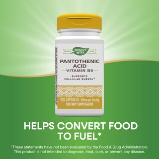 Foto 3 | Suplemento De Ácido Pantoténico Nature's Way 500 Mg 100 Cápsulas - Venta Internacional.