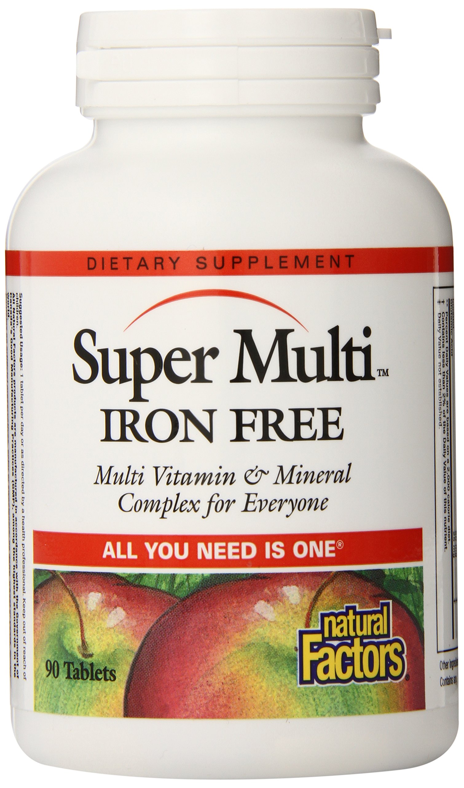 Foto 1 | Suplemento Natural Factors Super Multi Iron Free 90 Comprimidos - Venta Internacional.