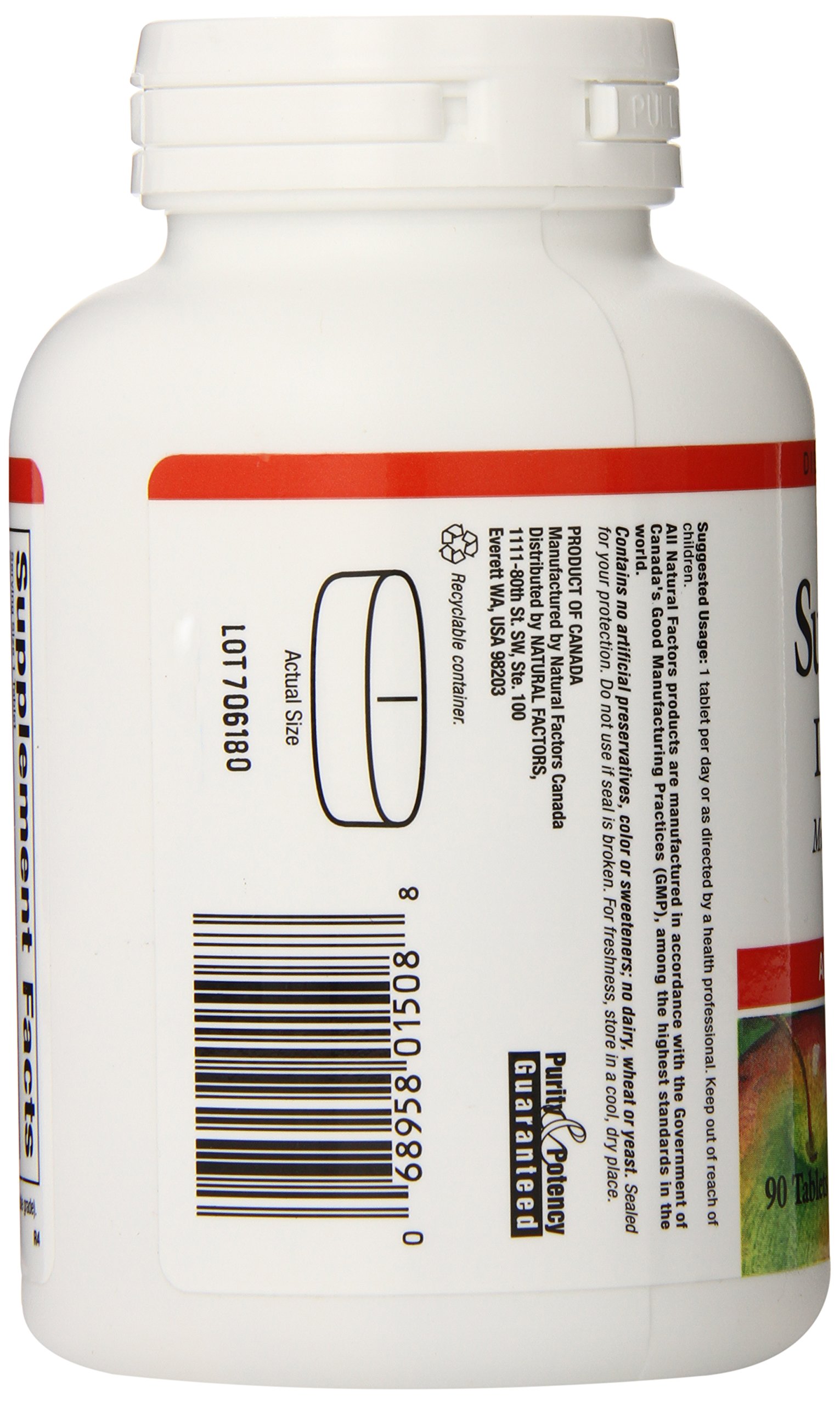 Foto 4 pulgar | Suplemento Natural Factors Super Multi Iron Free 90 Comprimidos - Venta Internacional.