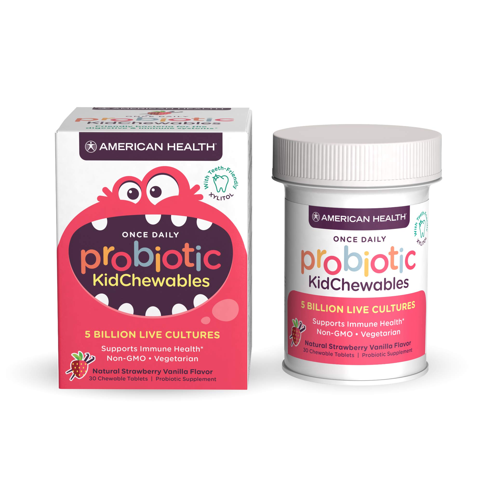 Foto 2 pulgar | Probiótico Masticable Para Niños American Health 30 Comprimidos - Venta Internacional.
