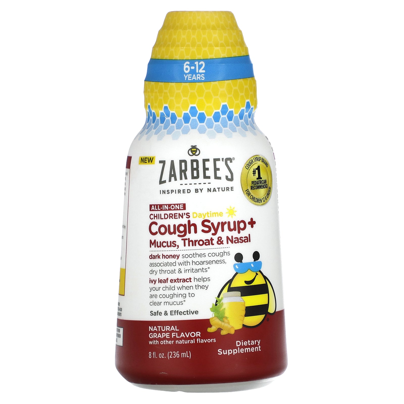 Foto 2 pulgar | Jarabe Para La Tos Zarbee's, Diurno Para Niños De 6 A 12 Años, 236 Ml - Venta Internacional.