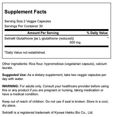 Foto 2 | Suplemento Swanson Ultra L-glutatión 250 Mg 60 Cápsulas Vegetarianas - Venta Internacional.
