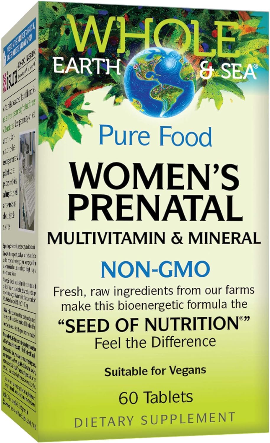 Foto 2 pulgar | Multivitamínico Prenatal Whole Earth & Sea, 60 Comprimidos, Vegano - Venta Internacional.