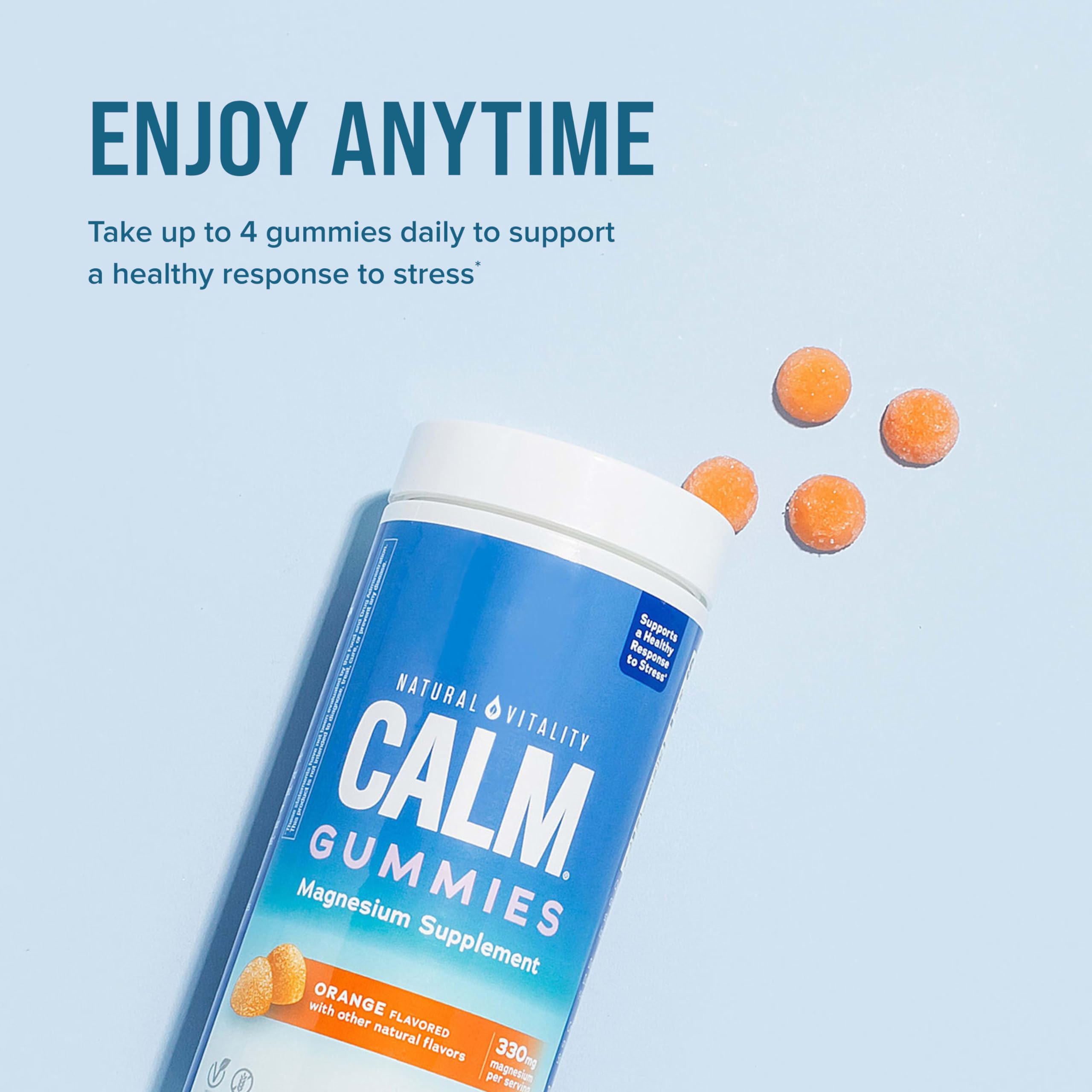 Foto 6 pulgar | Suplemento De Magnesio Natural Vitality Calm 60 Gomitas - Venta Internacional.