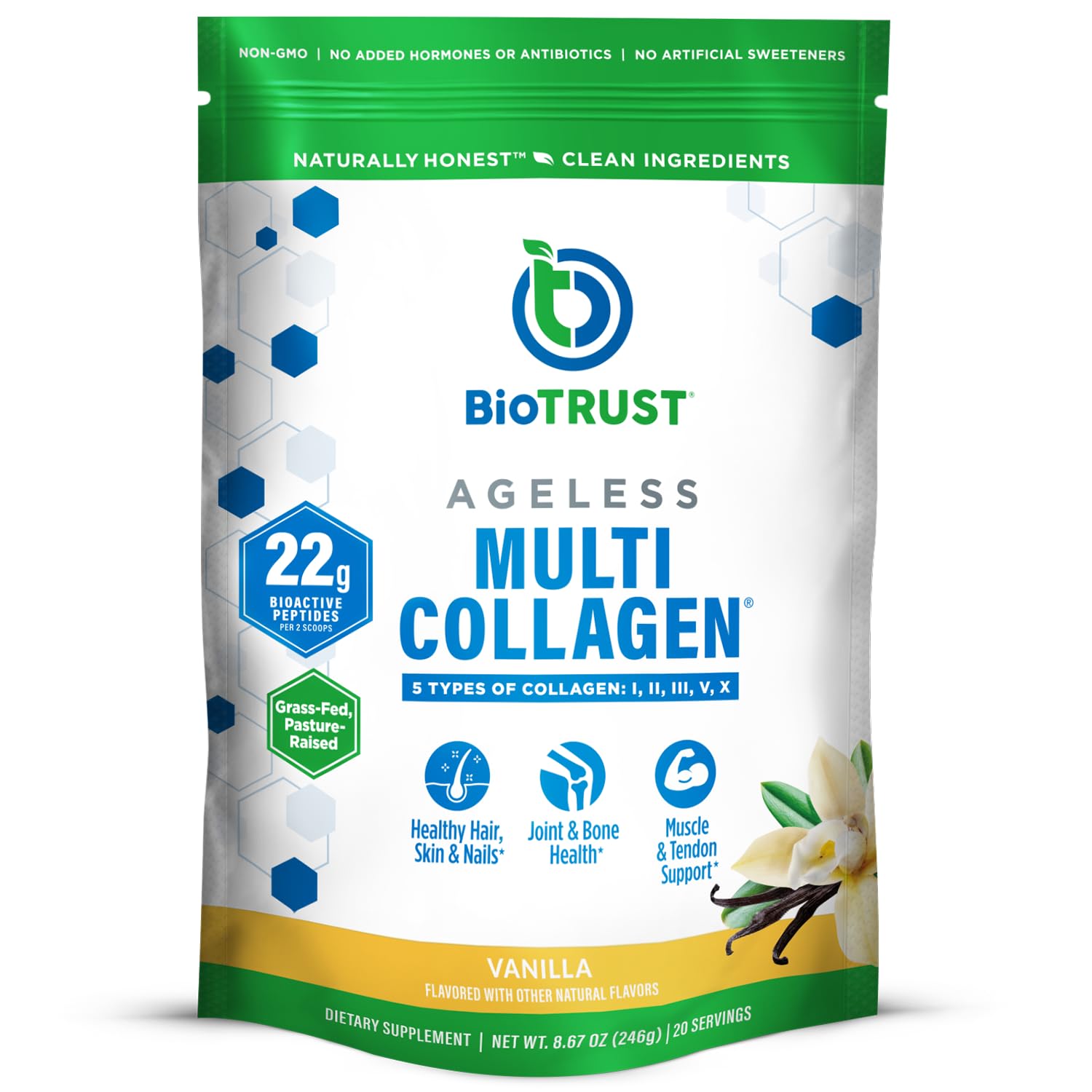 Foto 1 | Colágeno En Polvo Biotrust Ageless Multi Vanilla 200 G - Venta Internacional.