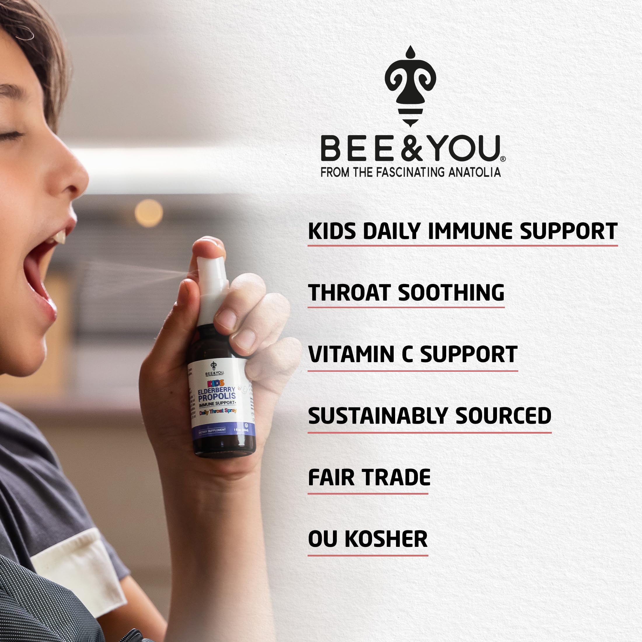 Foto 3 pulgar | Spray Para La Garganta Bee & You Kids Inmune Support Con Saúco - Venta Internacional.