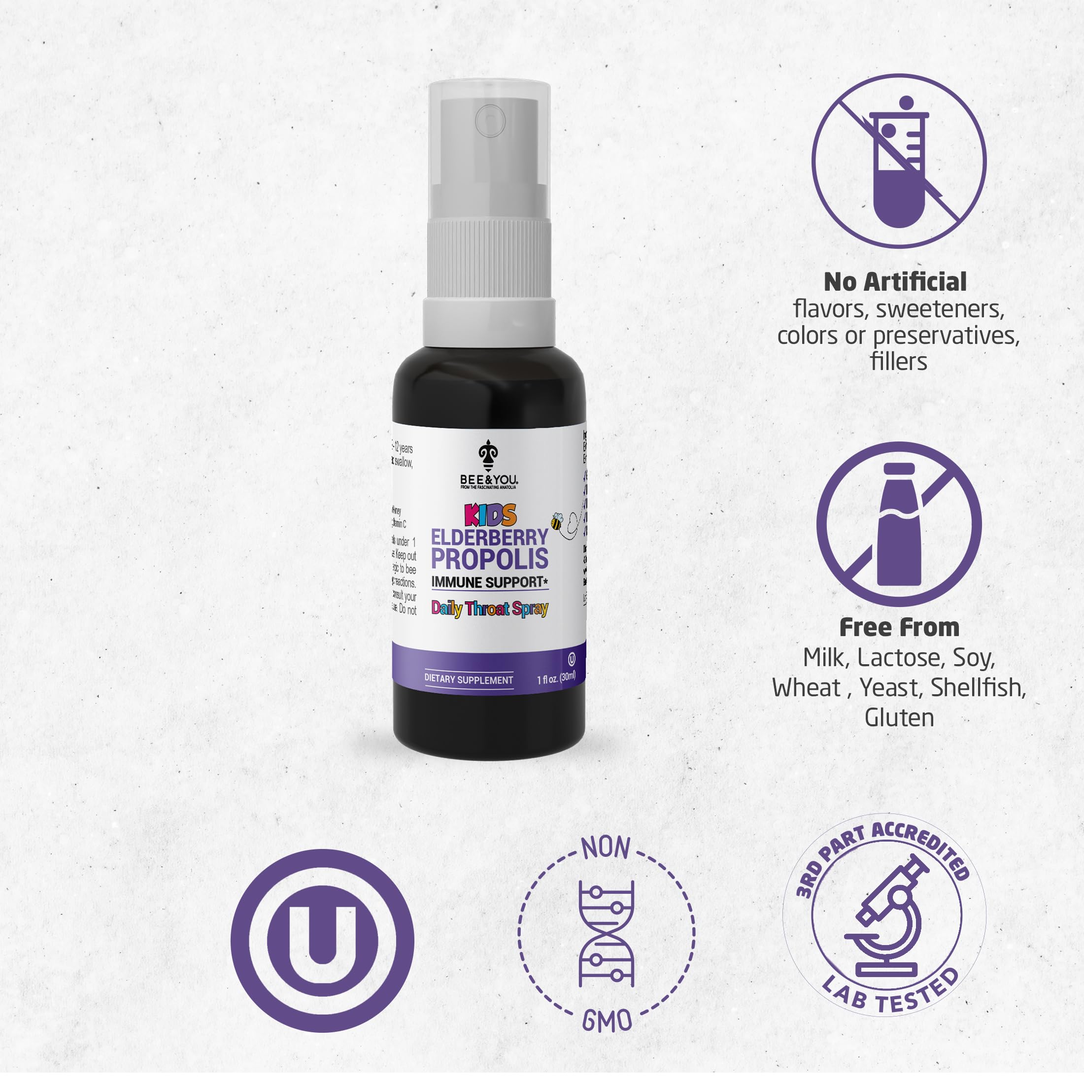 Foto 3 | Spray Para La Garganta Bee & You Kids Inmune Support Con Saúco - Venta Internacional.