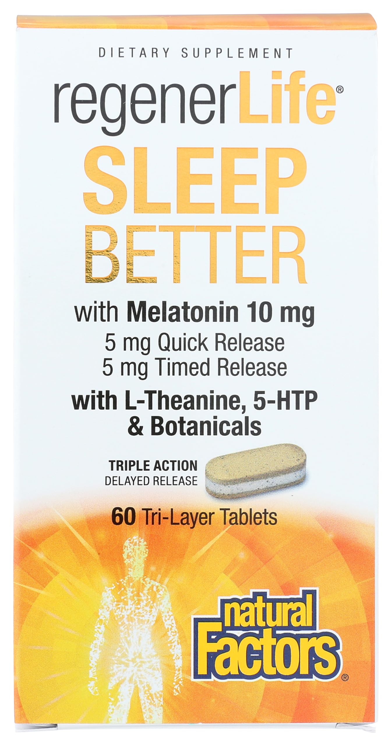 Foto 1 | Complementa Los Factores Naturales Regenerlife  Sleep Better 60 Comprimidos - Venta Internacional.
