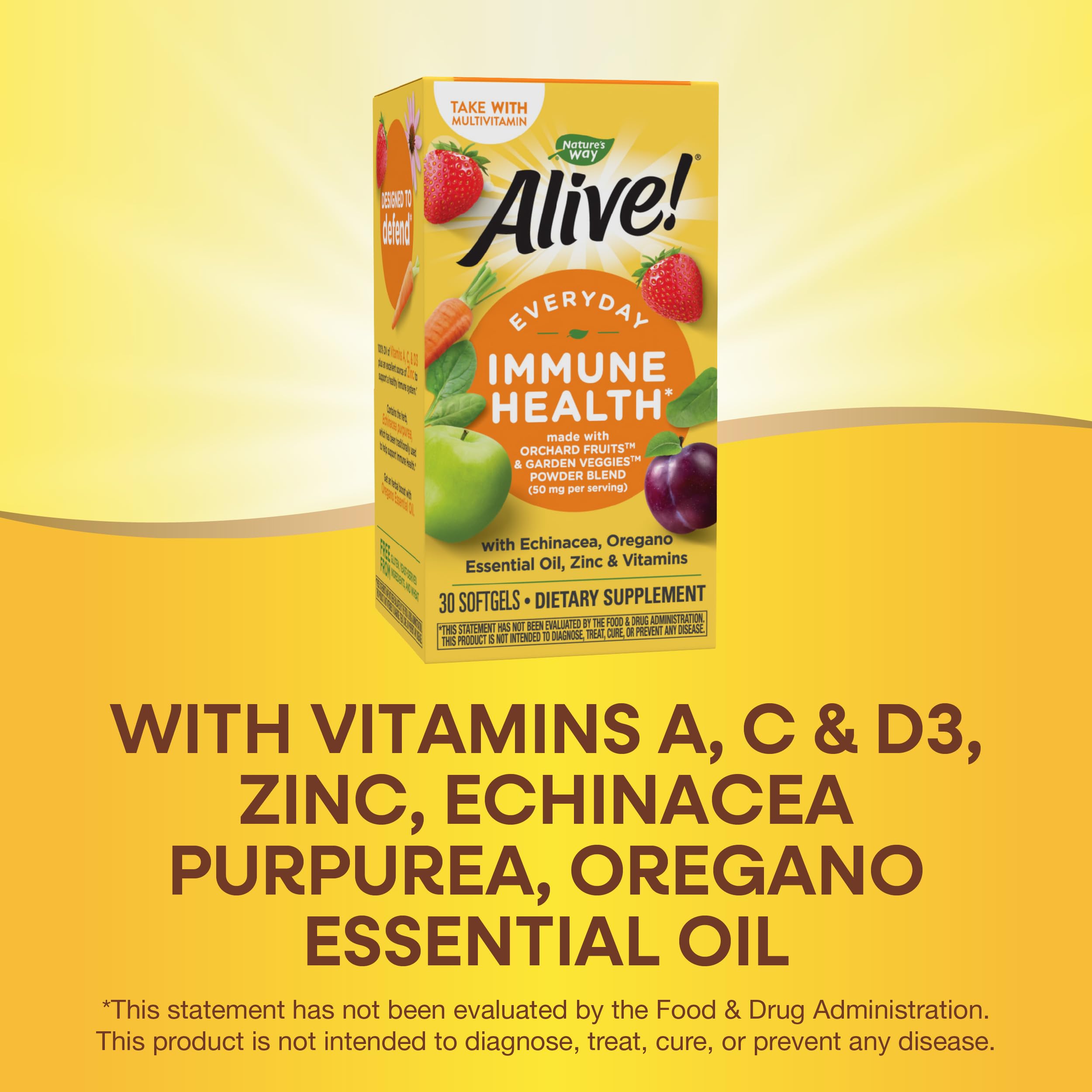 Foto 4 pulgar | ¡complementa Nature's Way Alive! Everyday Immune Health 30 Cápsulas Blandas - Venta Internacional.