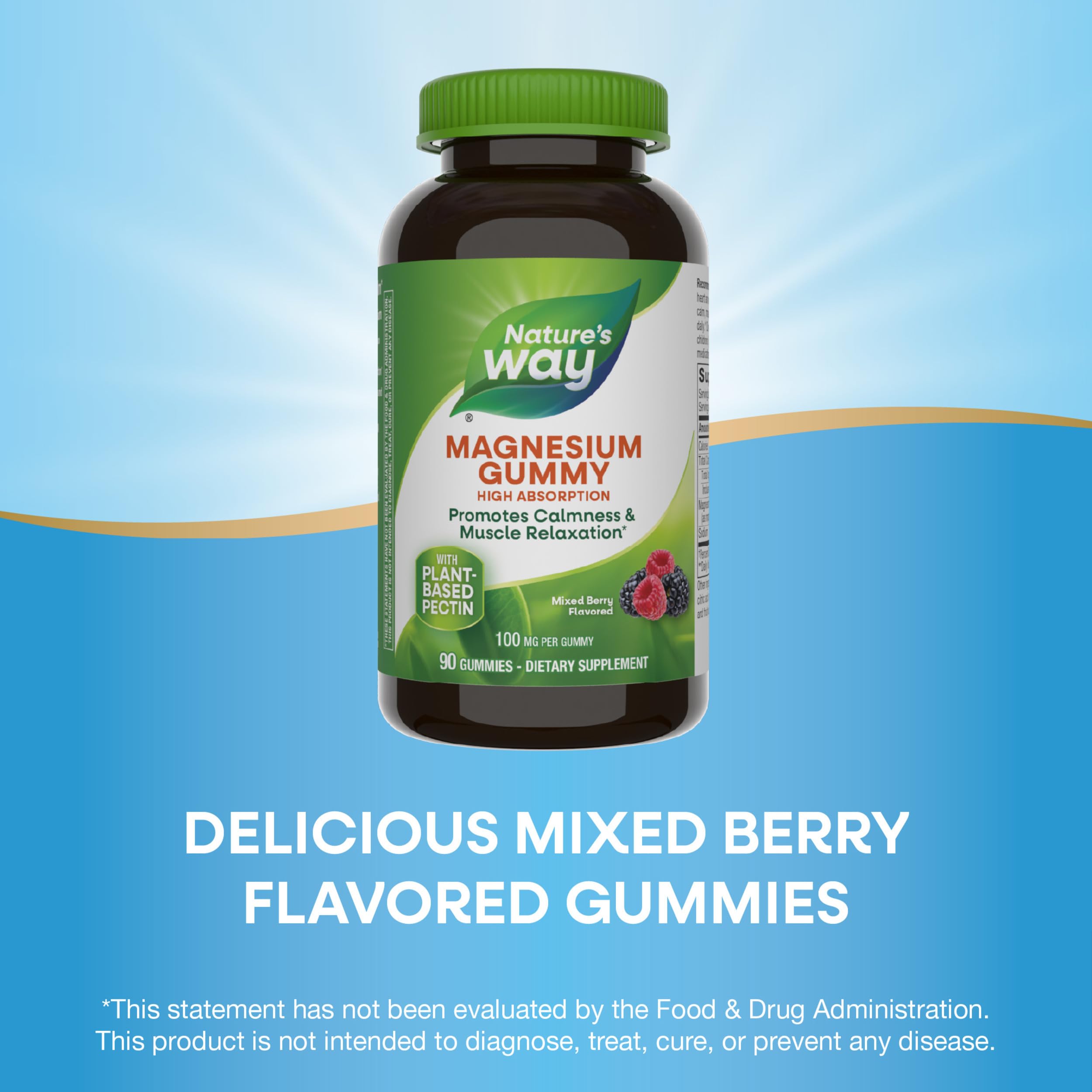 Foto 3 | Gominolas De Magnesio Nature's Way Promueve Calm 90 Gomitas - Venta Internacional.