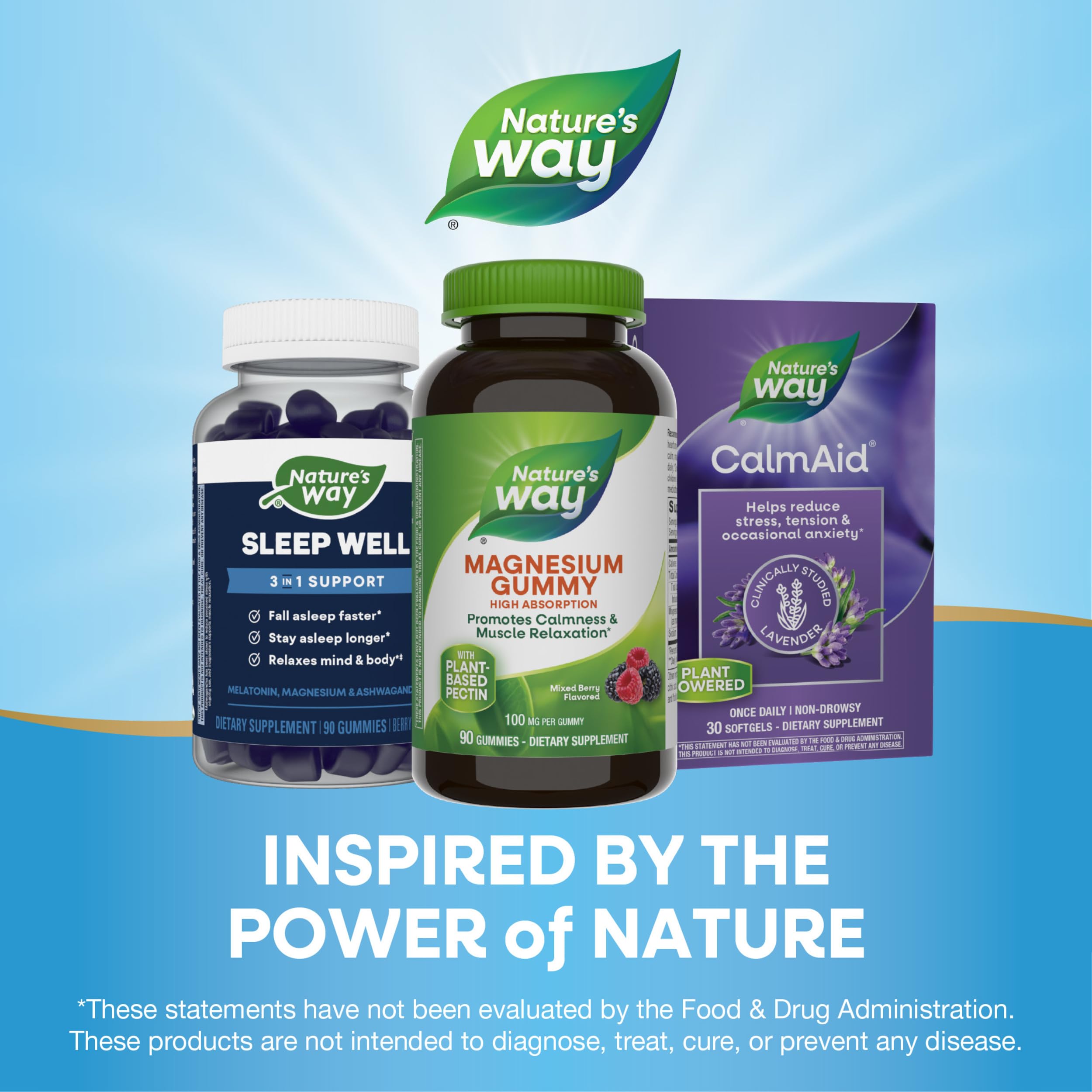 Foto 6 | Gominolas De Magnesio Nature's Way Promueve Calm 90 Gomitas - Venta Internacional.