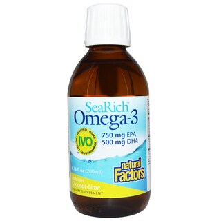 Foto 1 | Suplemento Natural Factors, Rico En Omega 3, 750 Mg De Epa, 500 Mg De Dha, Coco Y Lima, 200 Ml - Venta Internacional.
