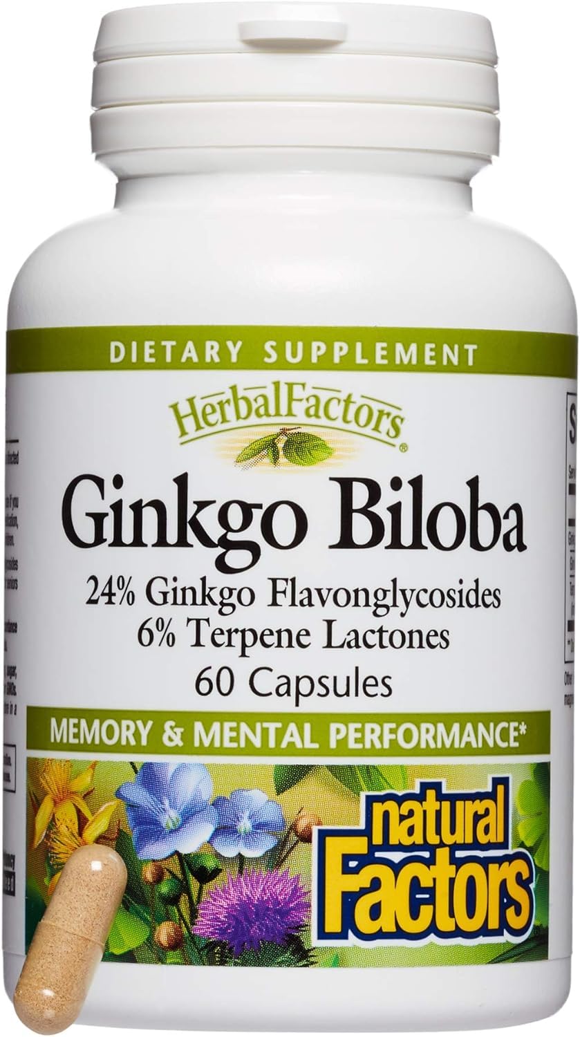 Foto 1 | Suplemento Natural Factors Herbalfactors Ginkgo Biloba 60 Cápsulas - Venta Internacional.