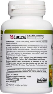 Foto 4 | Suplemento Natural Factors Herbalfactors Ginkgo Biloba 60 Cápsulas - Venta Internacional.