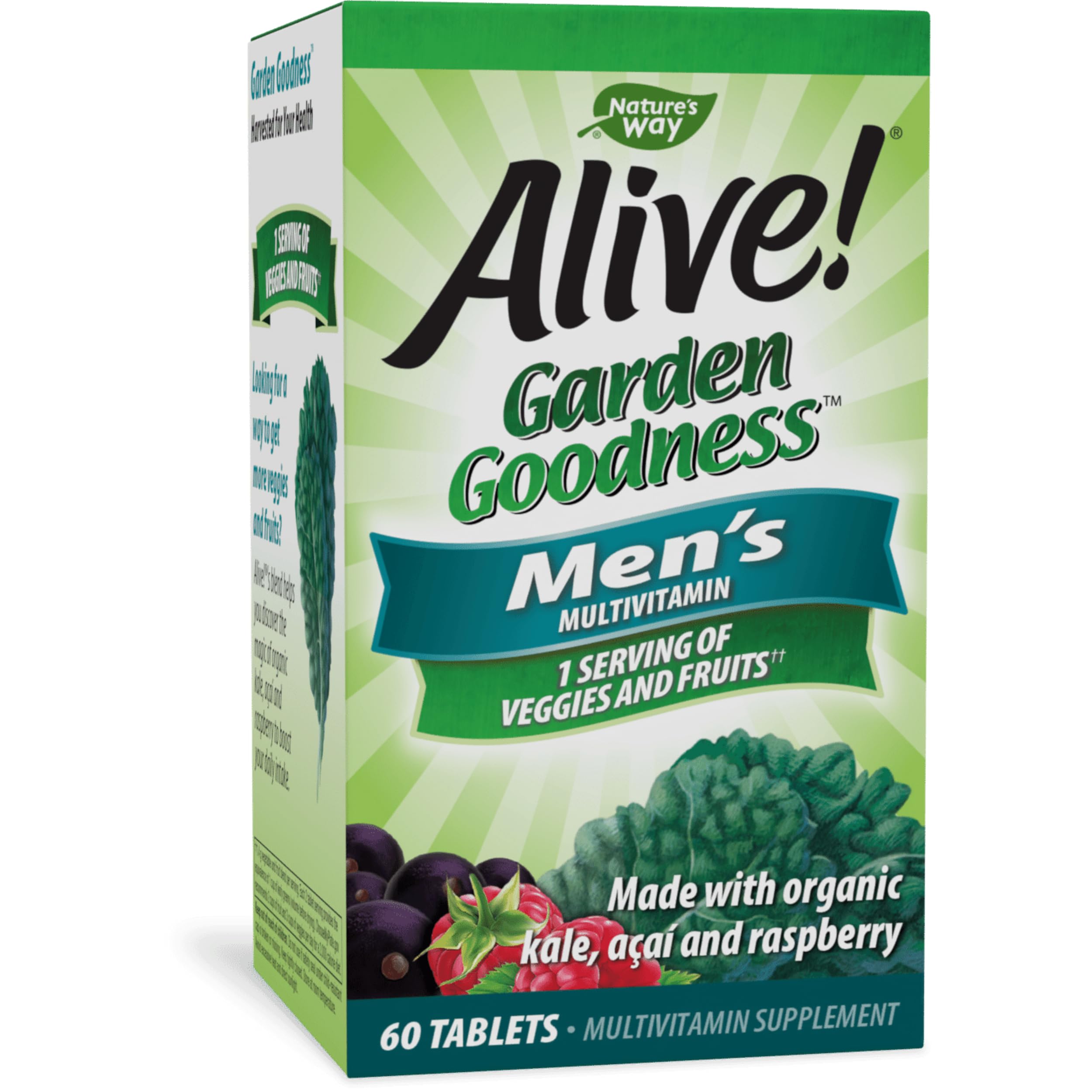 Foto 2 pulgar | ¡multivitamínico Nature's Way Alive! Garden Goodness Men 60 Comprimidos - Venta Internacional.