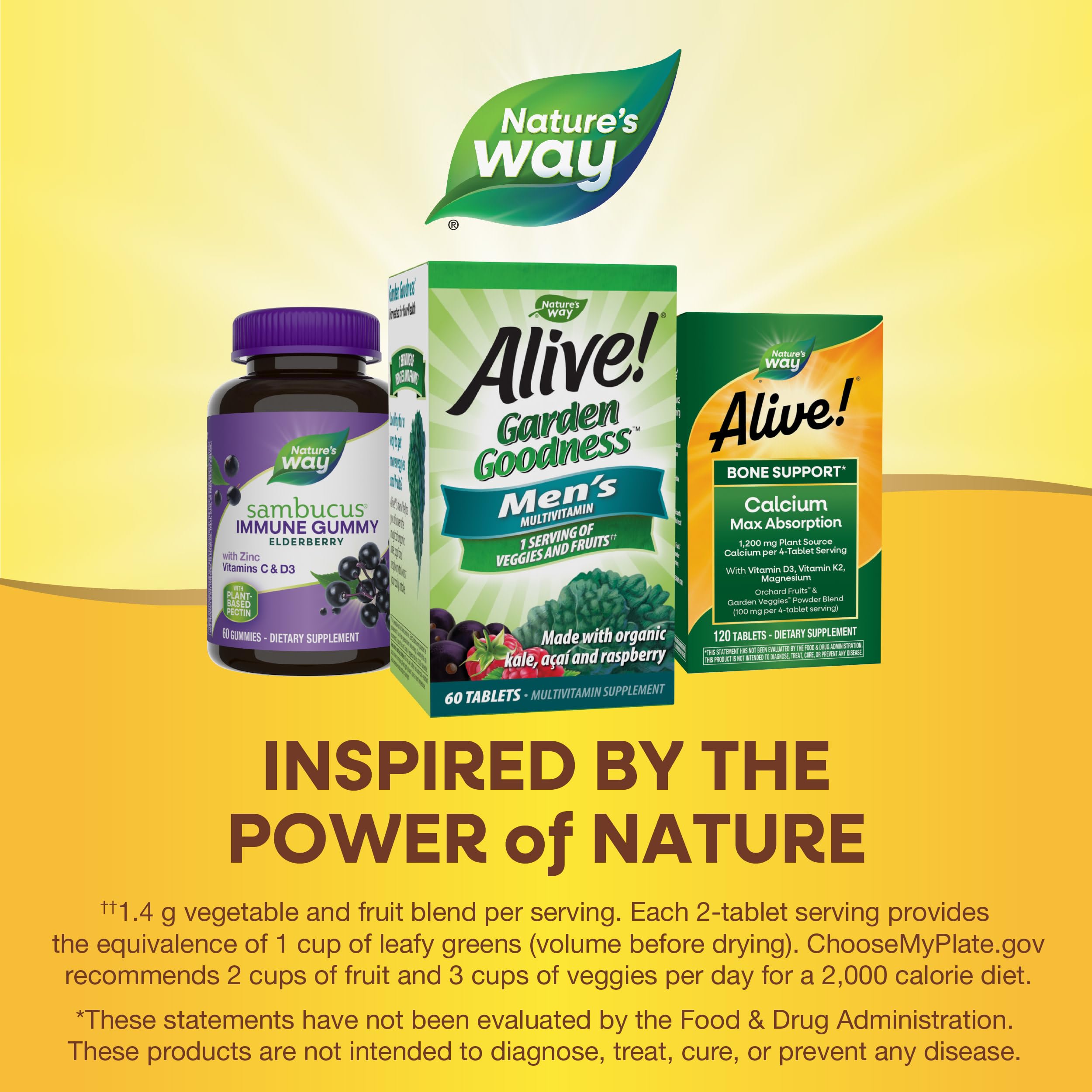 Foto 7 pulgar | ¡multivitamínico Nature's Way Alive! Garden Goodness Men 60 Comprimidos - Venta Internacional.