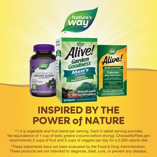 Foto 6 | ¡multivitamínico Nature's Way Alive! Garden Goodness Men 60 Comprimidos - Venta Internacional.