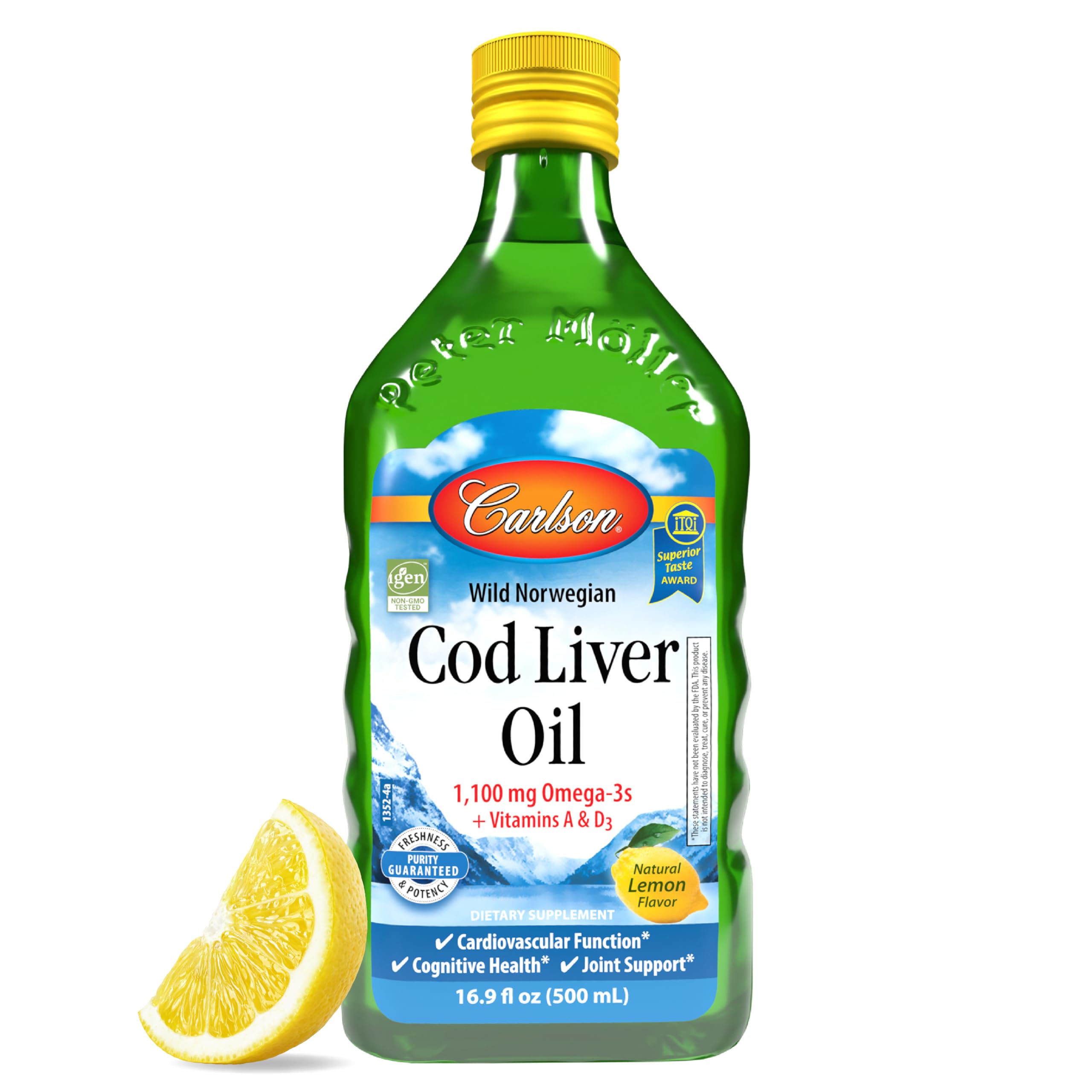 Foto 1 | Suplemento De Aceite De Hígado De Bacalao Carlson 500 Ml Con 1100 Mg De Omega-3 - Venta Internacional.