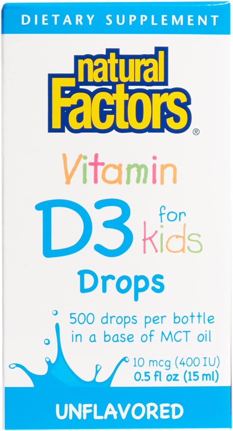 Foto 1 | Gotas De Vitamina D3 Natural Factors 400 Ui (10 Mcg) Para Niños, 15 Ml - Venta Internacional.