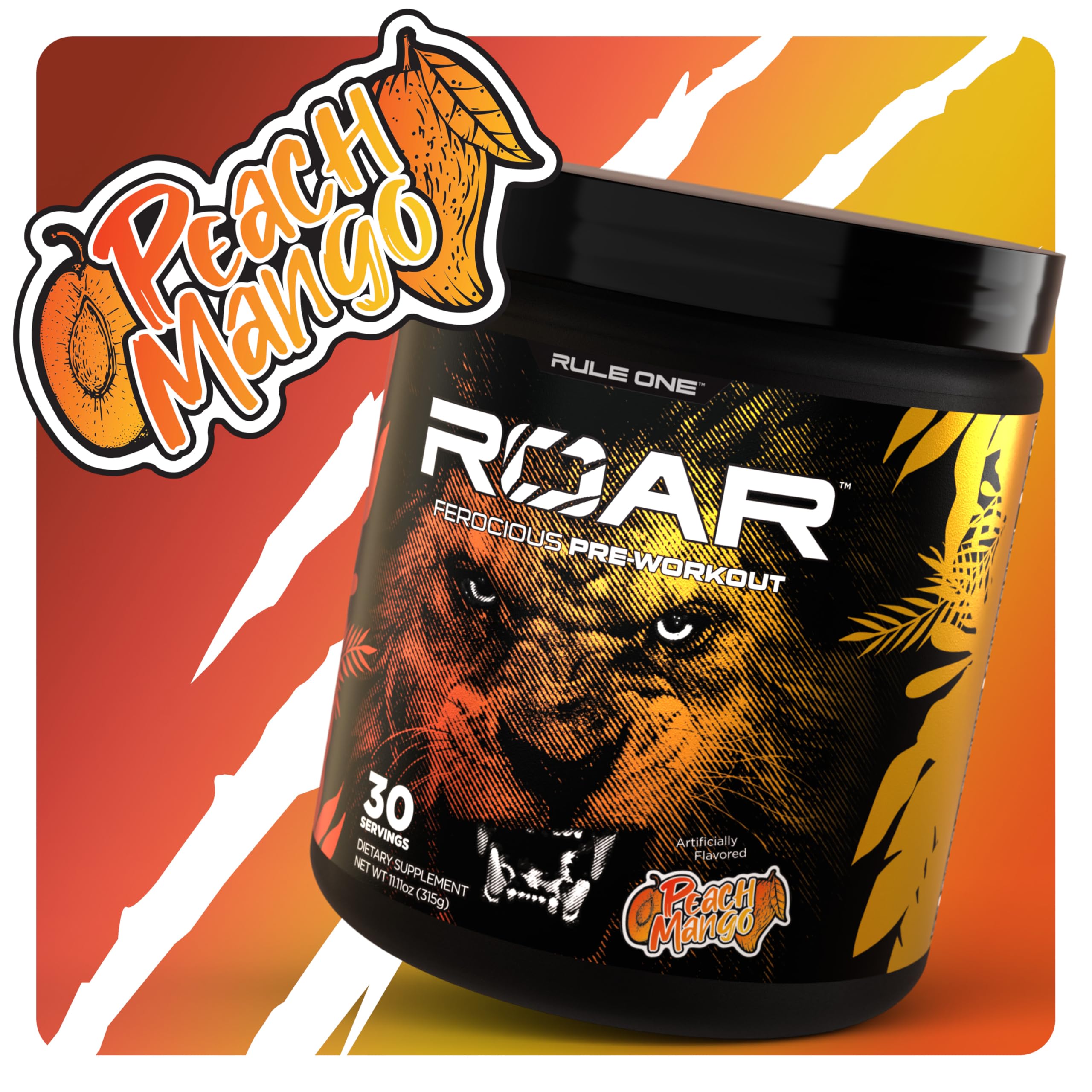 Foto 5 | Polvo Rule 1 R1 Roar Para Antes Del Entrenamiento Con Creatina Y Beta-alanina - Venta Internacional.