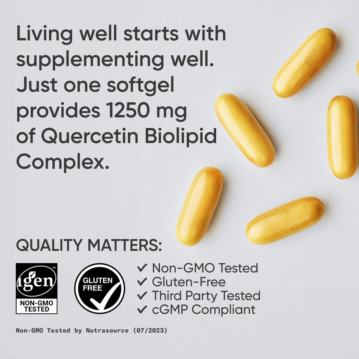 Foto 5 pulgar | Complementa 500 Mg De Quercetina De Sports Research Con Aceite Mct De Coco - Venta Internacional.