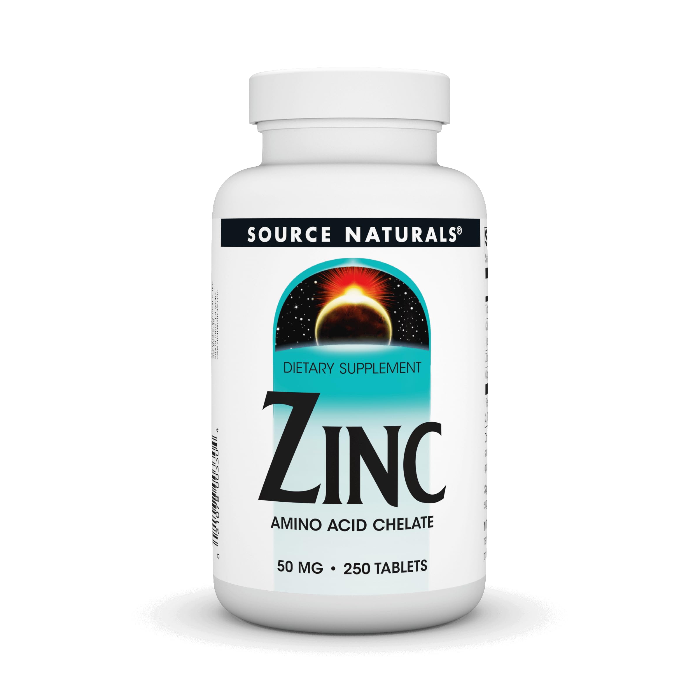 Foto 2 pulgar | Quelato De Aminoácidos De Zinc Supplement Source Naturals 250 Comprimidos - Venta Internacional.