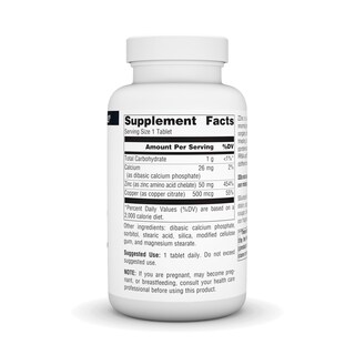 Foto 2 | Quelato De Aminoácidos De Zinc Supplement Source Naturals 250 Comprimidos - Venta Internacional.