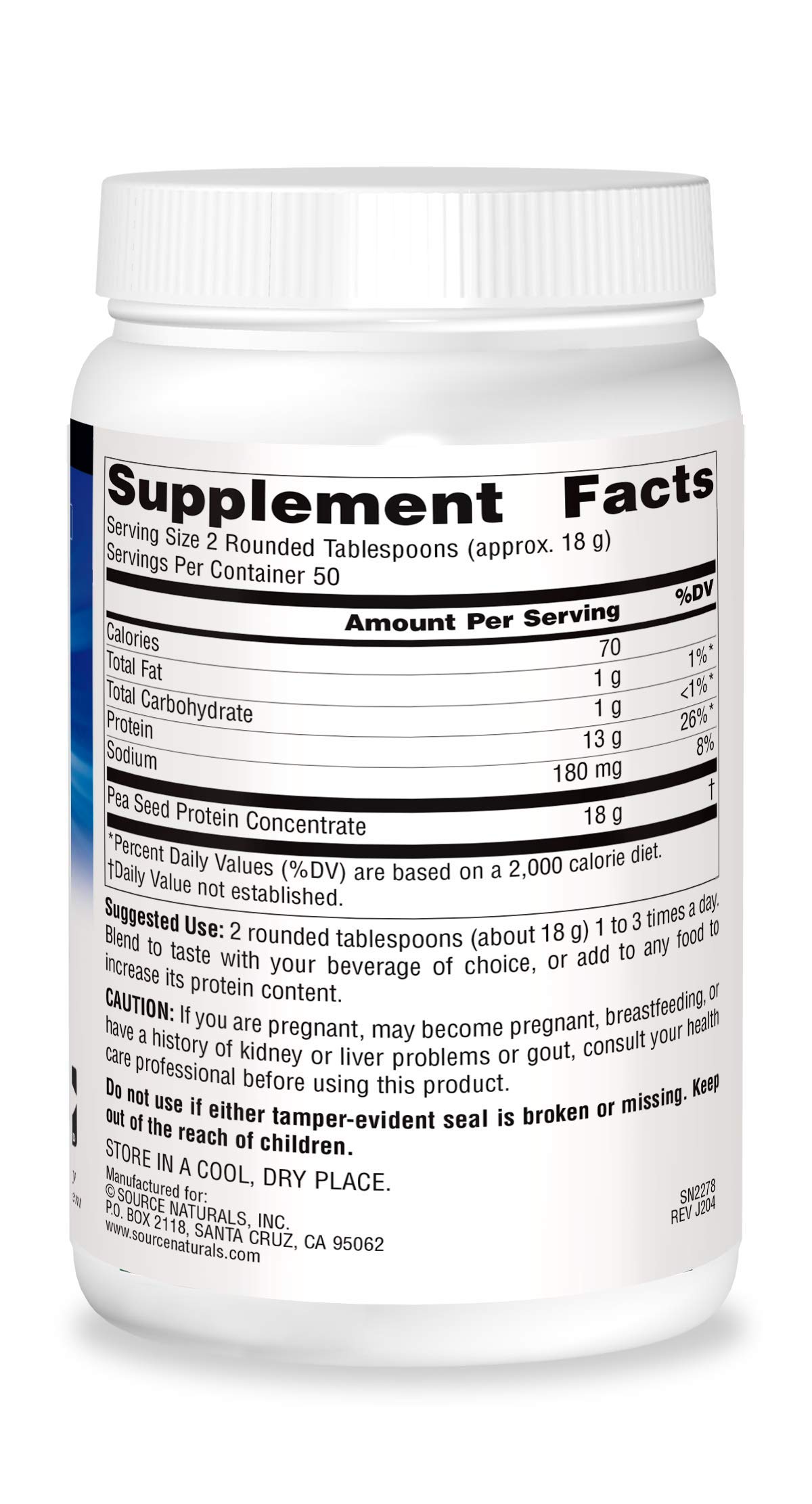 Foto 4 pulgar | Proteína En Polvo Source Naturals Pea Protein Power 946 Ml - Venta Internacional.
