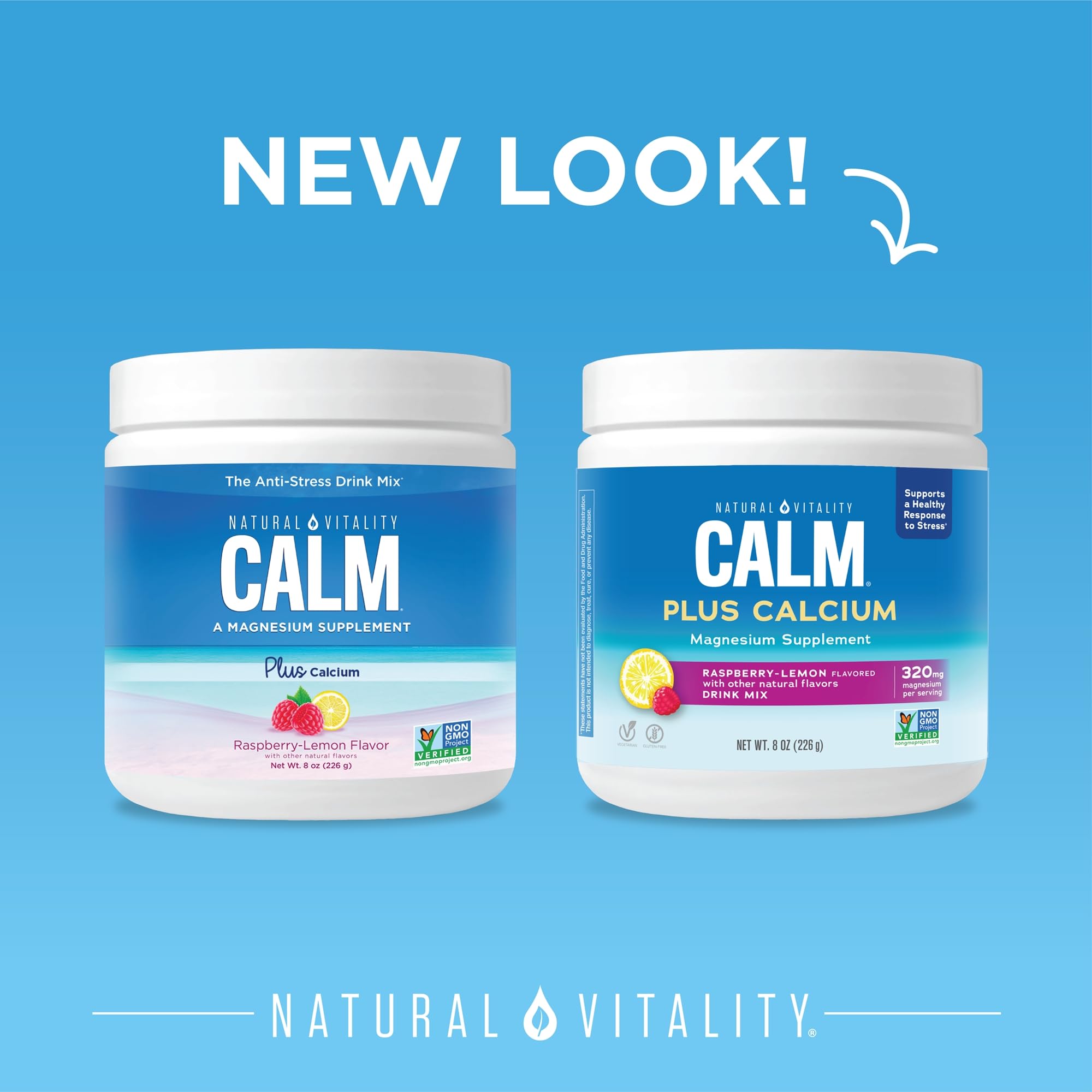 Foto 3 pulgar | Suplemento Natural Vitality Calm Magnesio + Calcio 240 Ml - Venta Internacional.