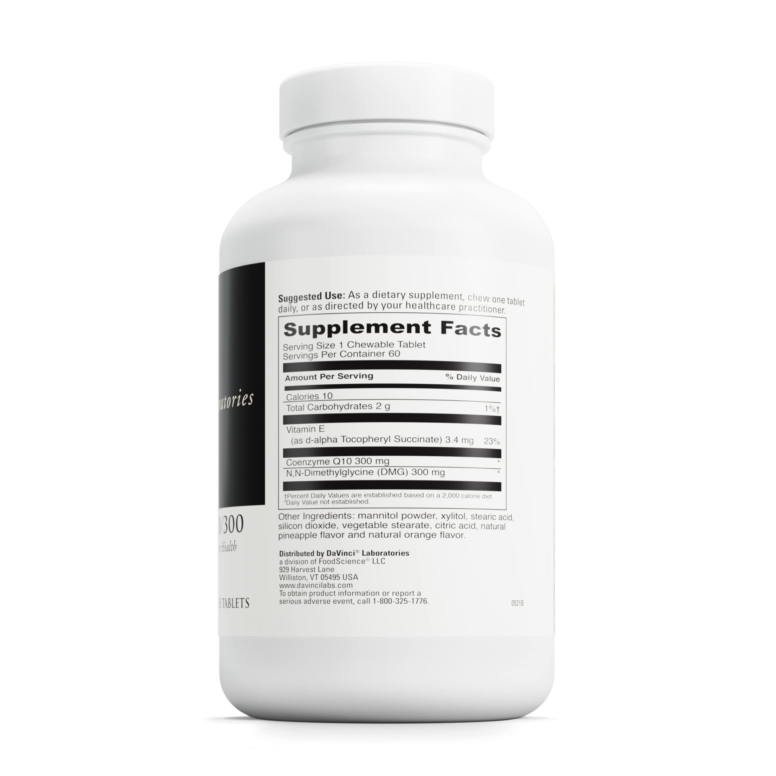 Foto 3 pulgar | Suplemento Davinci Labs Coq10 - Dmg 300/300 60 Comprimidos - Venta Internacional.