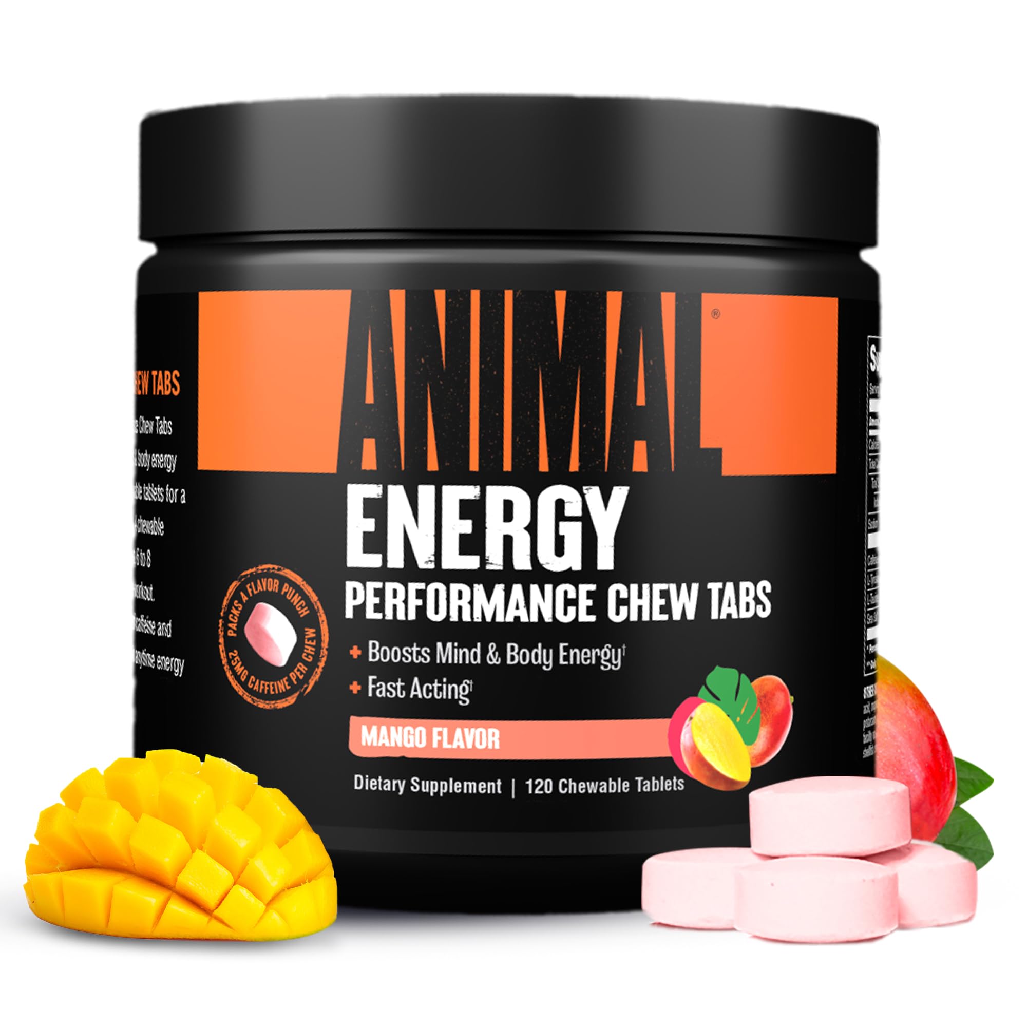 Foto 2 pulgar | Energy Chews Animal Energy De Acción Rápida Con Cafeína Mango - Venta Internacional.