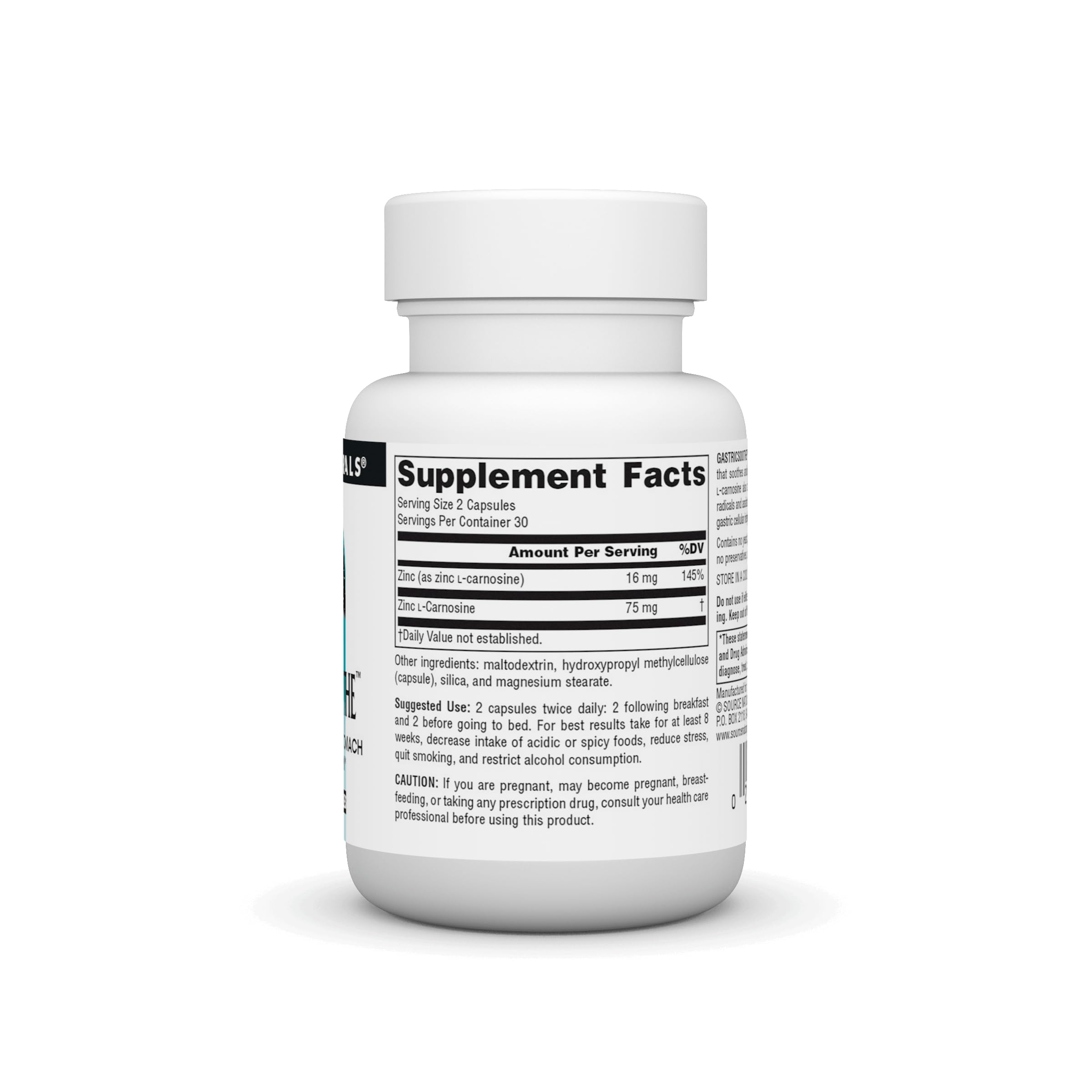 Foto 3 pulgar | Supplement Source Naturals Gastricsoothe Zinc L Carnosina 60 Cápsulas - Venta Internacional.