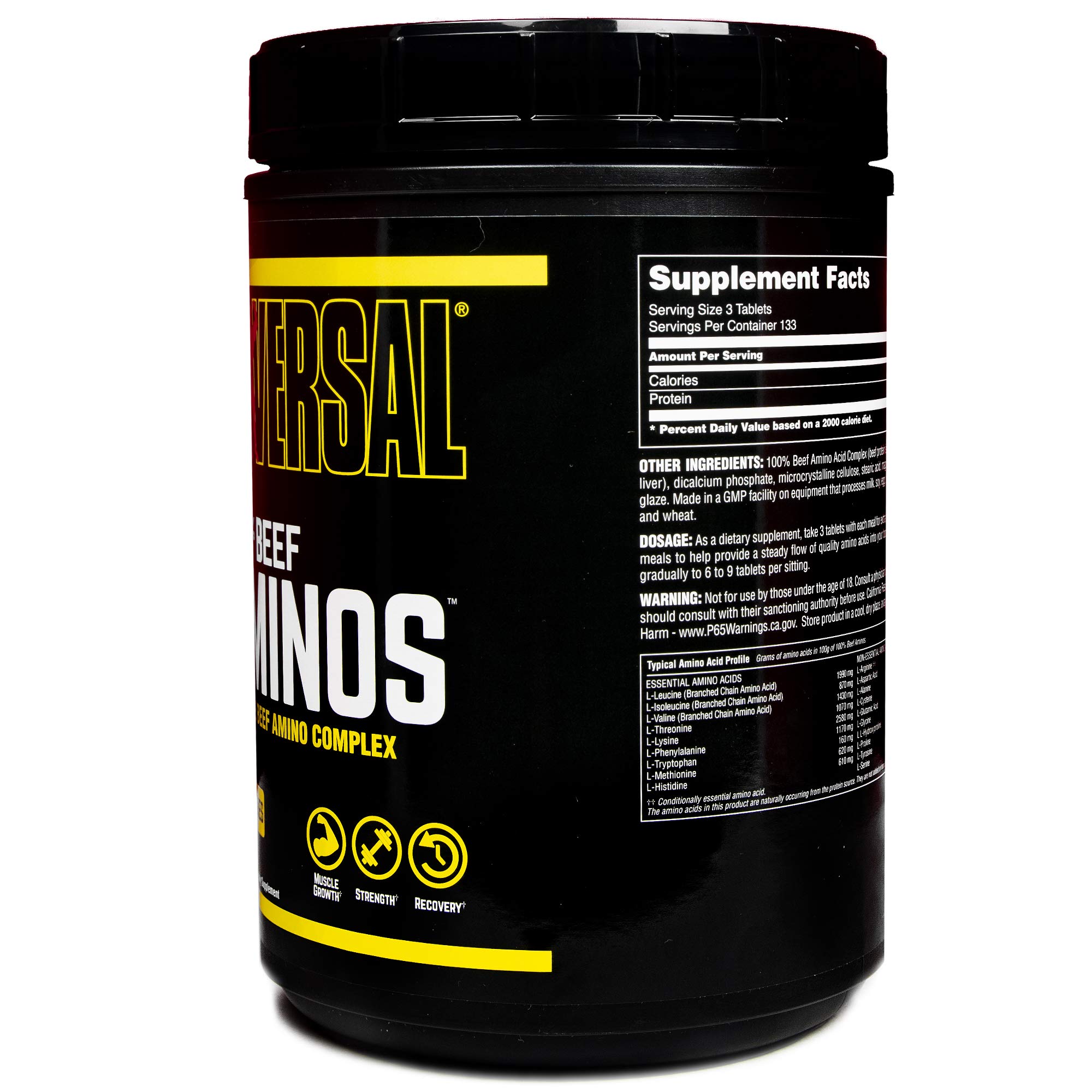 Foto 3 pulgar | Suplemento Universal Nutrition 100% Beef Aminos 400 Comprimidos - Venta Internacional.